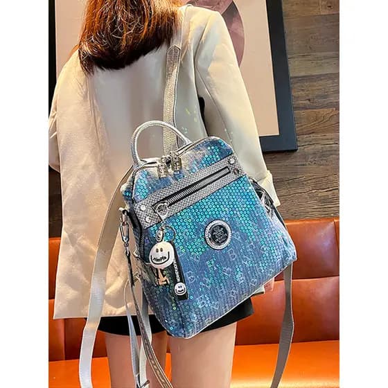 França MKCLACK moda mochila 2025 verão lantejoulas pode única mochila de viagem lazer saco do mensageiro