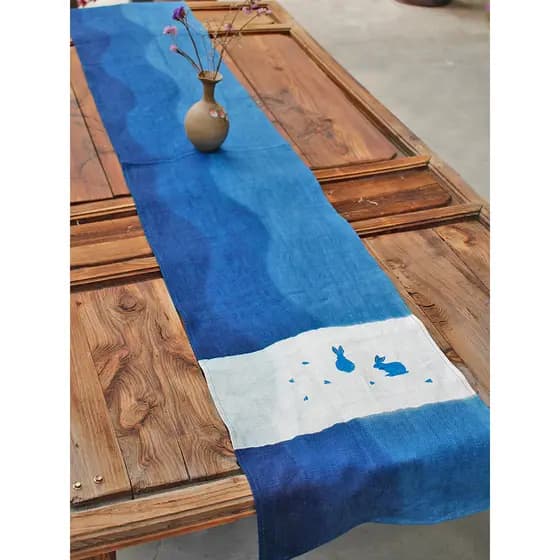 Lanyan Design Original gradiente corredor de mesa pequeno fresco moderno simples mesa de centro tecido algodão linho pin