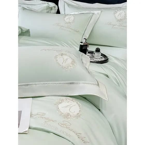 Lençol de algodão de fibra longa classe A de alta qualidade Conjunto de quatro peças Cama 100 Capa de edredão de algodão