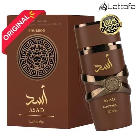 Perfume Árabe Lattafa Asad Bourbon Masculino Eau de Parfum Original - 100ml