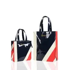 Azul vermelho arroz PVC bolsa de ombro ambientalmente amigável grande capacidade à prova dwaterproof água almoço saco es