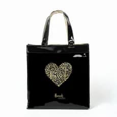 Moda britânica pvc ambientalmente amigável saco de compras carta amor grande capacidade à prova dwaterproof água sacola