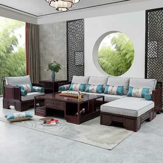 Mogno todo madeira maciça novo sofá chinês inverno verão dupla utilização móveis chineses estilo chinês Villa sala de es