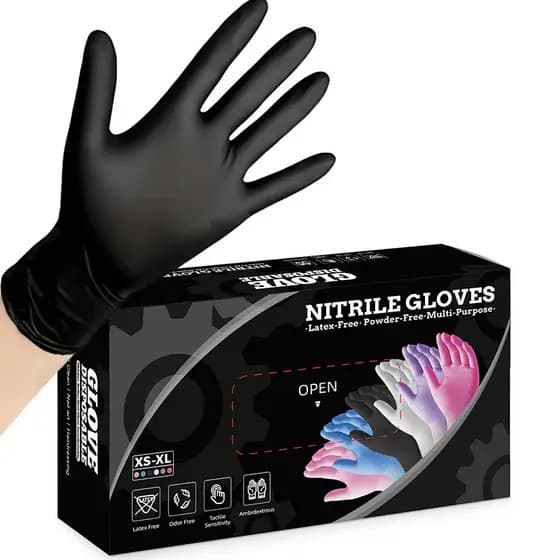 【Uso Versátil】30pcs Caixa Luvas Nitrílicas Alimentares/Descartáveis/Proteção Luvas/Resistentes/Duráveis