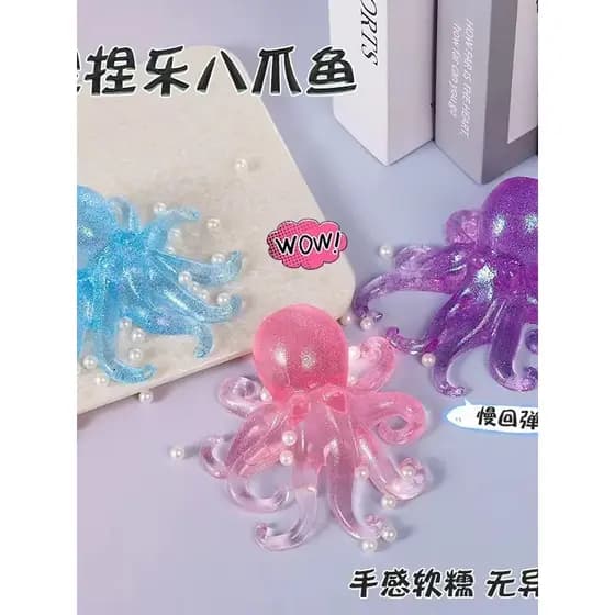 Polvo pitada música brinquedos de descompressão simulação animais do mar polvo criativo crianças pitada descompressão ve