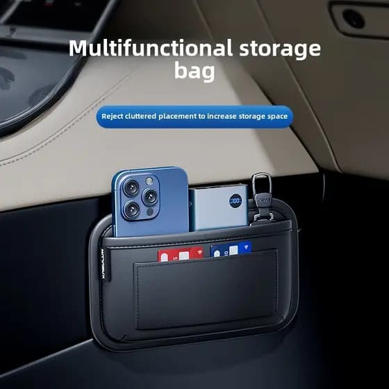Bolso De Rede De Armazenamento Montado Em Carro Para Contas , Cartões E Telefones