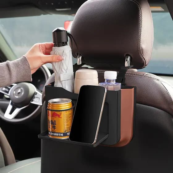 Suporte de copo de água para banco traseiro de carro, à prova d'água, armazenamento de guarda-chuva, garrafa de água par