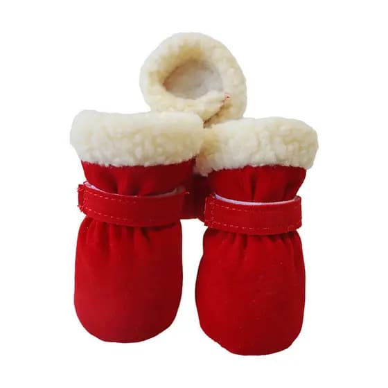 Sapatos para cães anti-queda pequeno cão Teddy inverno passeio manter quente velo sapatos de algodão botas Pet antiderra