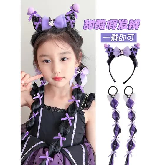 Bebê destacando bolha peruca tranças faixas de cabelo das crianças meninas torção tranças faixas de cabelo meninas tranç
