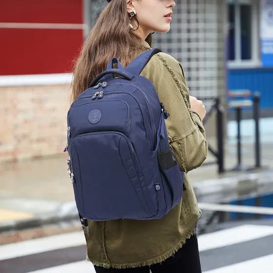 Mochila escolar especial para estudantes do ensino médio, mochila de Nylon repelente de água, grande capacidade, simples