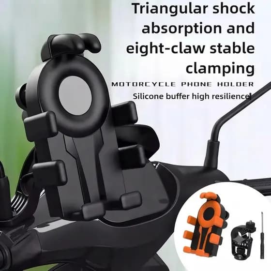Suporte Celular Para Moto Bicicleta Com amortecimento de ar estilo polvo