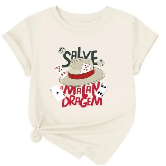 T-shirt Feminina Camiseta Camisa Roupa Casual Leve Confortavel Salve A Malandragem Chapéu Umbanda Candomblé
