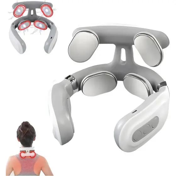 Vitality, Magic, Pro 2.0, Massageador de Pescoço, Estimulador de Nervos, Massageador Elétrico de Quatro Cabeças