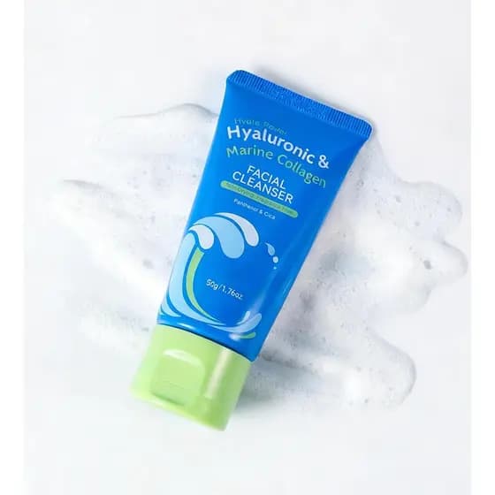 Limpador Facial com Ácido Hialurônico e Colágeno, Sabonete Facial com Surfactantes de Aminoácidos, Limpador Espumante Hi