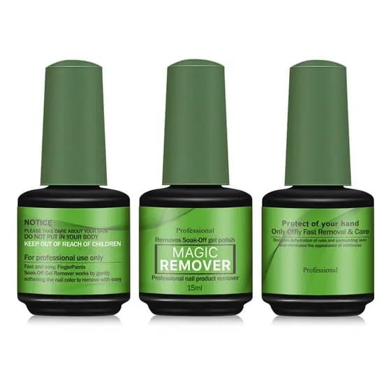 Removedor de Esmalte em Gel - Pacote com 3, Removedor de Esmalte em Gel Mágico de 15ml, Remove Rapidamente o Esmalte das