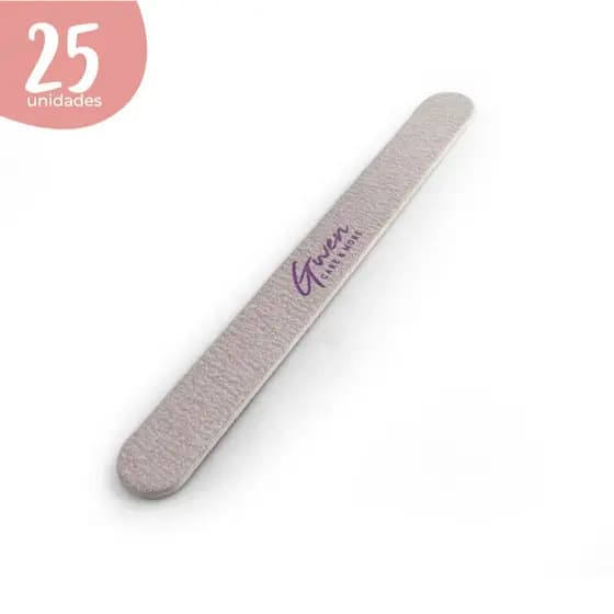 Lixa Profissional Gwen 100/180 para Unhas Kit 25 Unidades Manicure Pedicure Nails