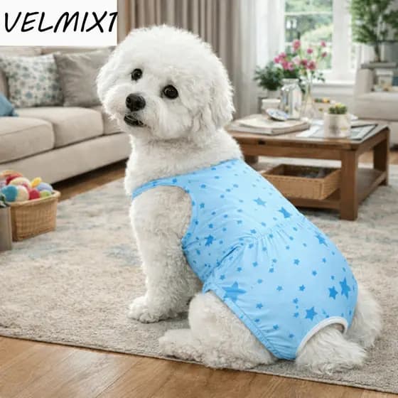 Calças Fisiológicas Para Animais De Estimação VELMIX1 , Sanitárias Respiráveis Ajustáveis , Calcinhas Menstruais Confort