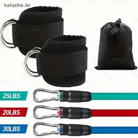 TU TPE Faixas De Resistência Tiras De Tornozelo Conjunto De Fitness D-Ring Suporte Punhos Yoga Ginásio Equipamentos Guar