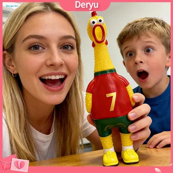 Loud Scream Toy Screaming Chicken Dog 12.6 Rubber Squeaky Sound Detachable Design Stress Relief Prank Novelty Fun for Ad