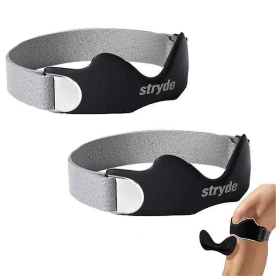 Suporte de Joelho Stryde, Suporte de Joelho com Tiras de Precisão, Tiras de Suporte para Tendão Patelar Respiráveis e Nã