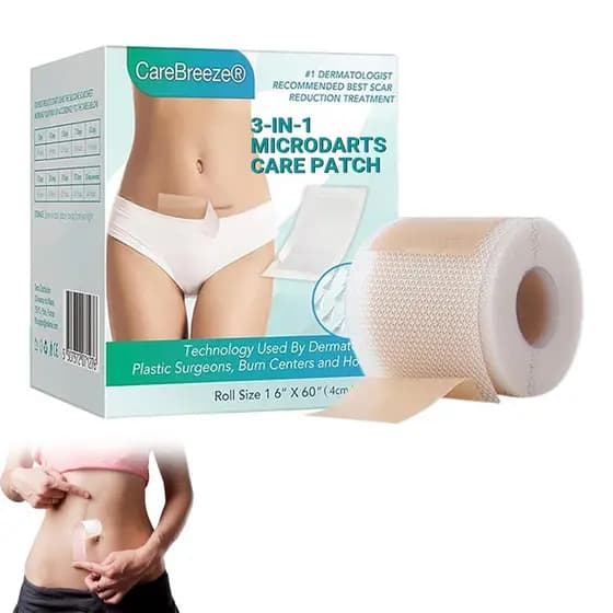 Curativo para microferimentos CareBreeze 3 em 1 (rolo de 1,6 polegadas x 60 polegadas - 1,5 metros), curativo profission