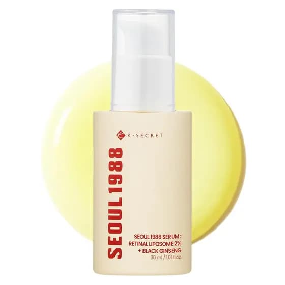 K-SECRET SEOUL 1988 Retinal Serum – Formulado com Lipossoma Retinal Avançado 2% e Extrato de Ginseng Preto 58% | Sérum