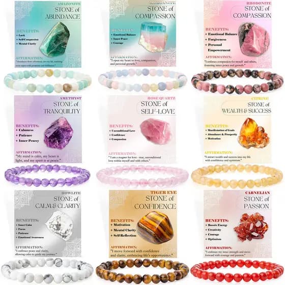 Pulseira frisada cristal rosa granada pedra natural olho de tigre corda pulseira de cristal natural estilo Design