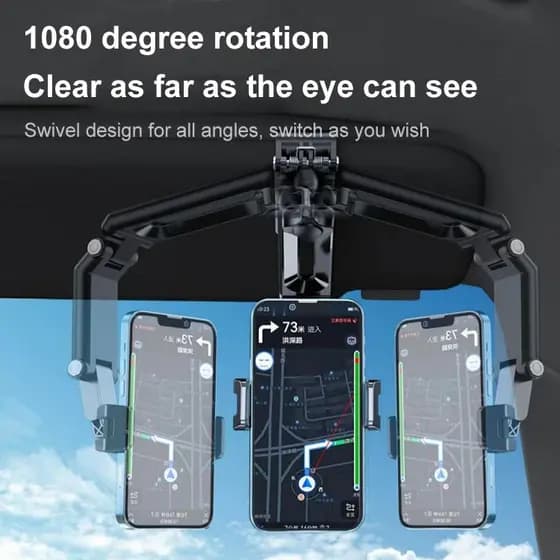 【Alta Estabilidade】Suporte universal para celular no carro/presilha ajustável para quebra-sol