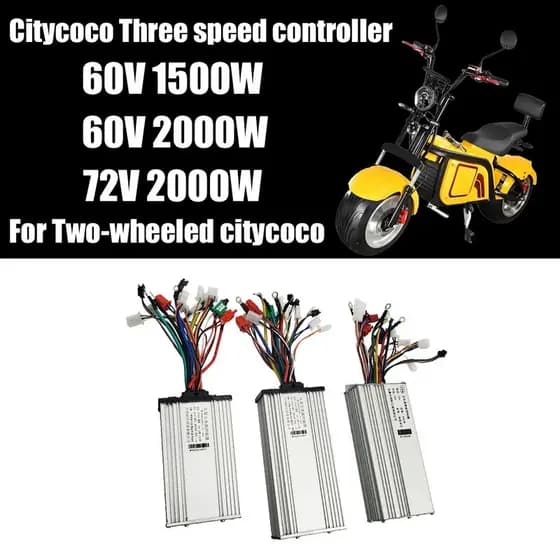Controlador De Onda Senoidal De Três Velocidades Para Scooter Elétrica 60V 1500W 2000W 72V 2000W Peças De Acessórios Mod
