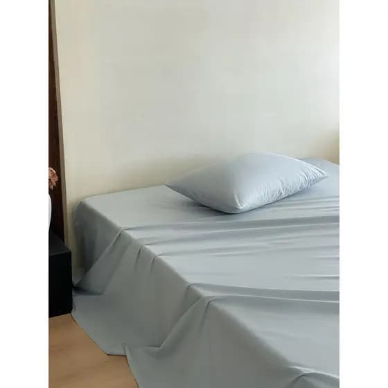 R ROLAND LIVE Lençol de algodão lavado tingido com fio de algodão peça única simples cor sólida lençol de casal único al
