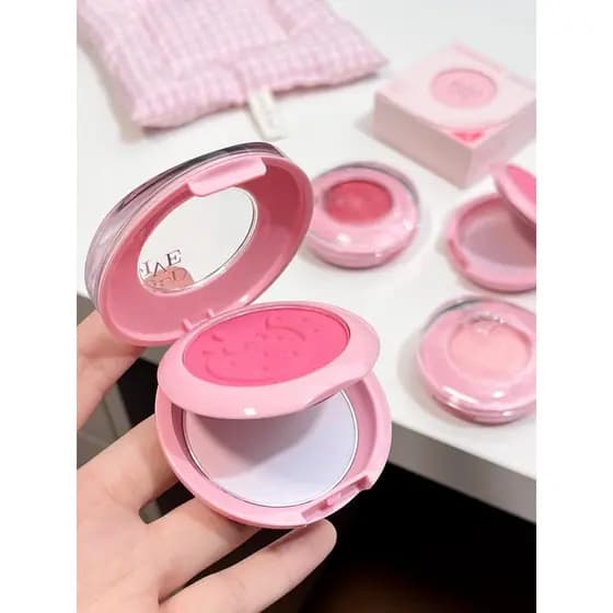 HOLDLIVE HOLDLIVE Mist Feeling Blush Pó de alto brilho Creme de lama Encolher Expansão Cor Blush Roxo Azul Duplo Blush C