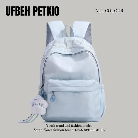 UFBEH PETKIO mochila All-Match mochila júnior estudantes universitários cor sólida de alto valor simples mochila de gran