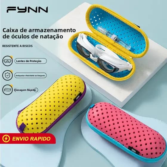 FYNN Estojo Portátil Respirável Para Óculos De Natação Secagem Rápida Durável Piscina E Praia