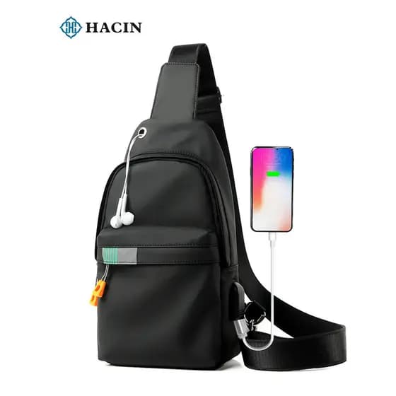 2026 novo estilo moda bolsa de peito masculina bolsa mensageiro de ombro Casual bolsa de peito de lona mochila Diagonal
