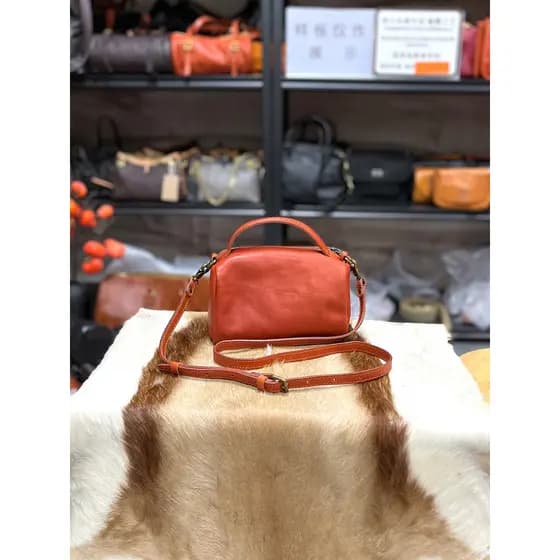 Zhuanshan primeira camada de couro feminino saco de couro genuíno portátil de um ombro mensageiro pequeno saco tingido à