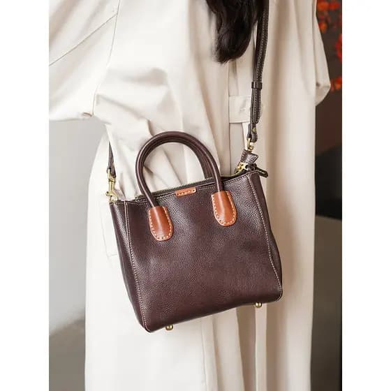 F primeira camada vegetal curtido couro artesanal bolsa feminina europeu americano Casual pequena Diana bolsa de couro g