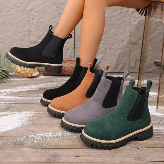 Outono inverno novo estilo tamanho grande 36-43 Martin botas senhoras casuais botas curtas salto grosso Anti-deslizament