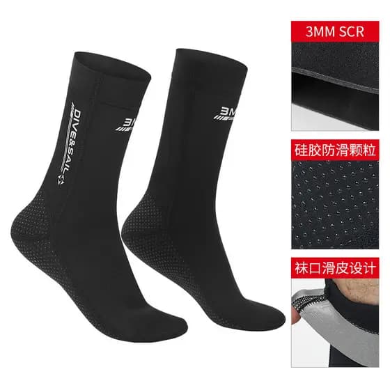 Novo estilo 3MM meias de mergulho engrossado quente inverno meias de natação sapatos mergulho surf vela praia meias equi