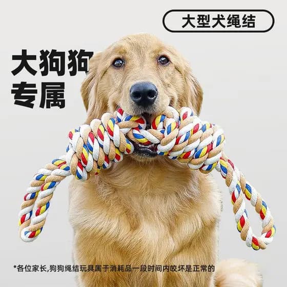 Cão nó brinquedo médio grande cães dedicado limpeza dos dentes moagem cabo de guerra corda interativa Pet Relie