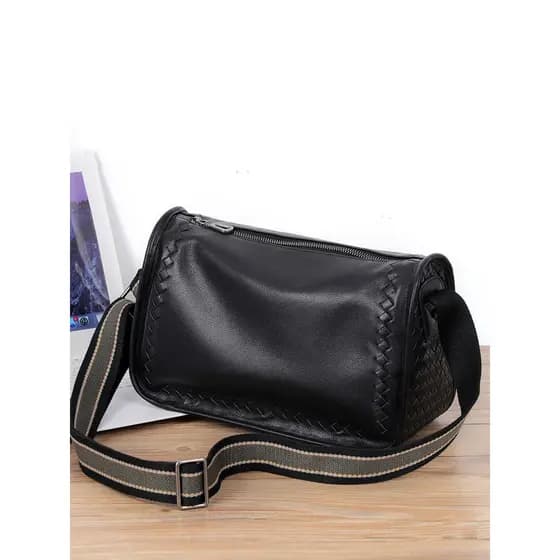Dubin Bolsa Mensageiro De Couro Masculina Bolsa De Viagem Tecido Masculino De Negócios Horizontal De Grande Capacidade M