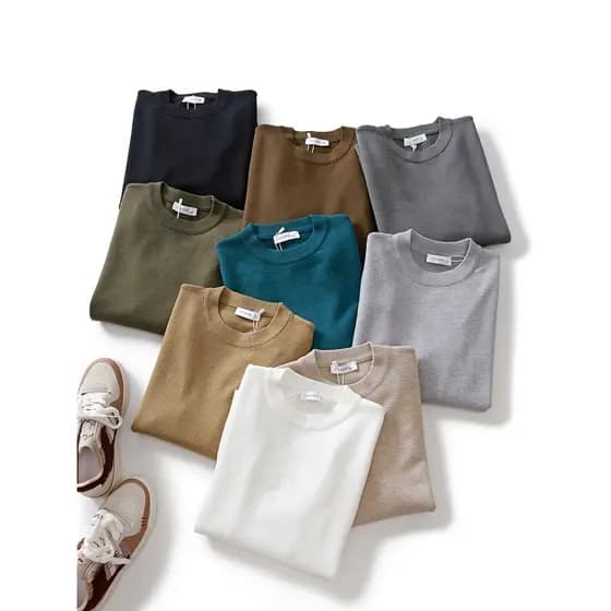 Suéter Jacquard listrado texturizado masculino outono inverno Street Wear suéter Top gola redonda suéter interno