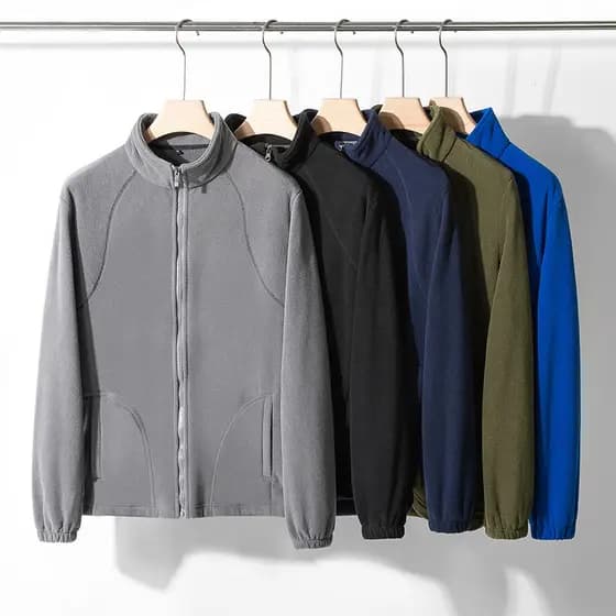 Outono inverno jaqueta masculina tamanho grande gola alta Casual negócios Polar velo jaqueta jaqueta de lã gola alta jaq