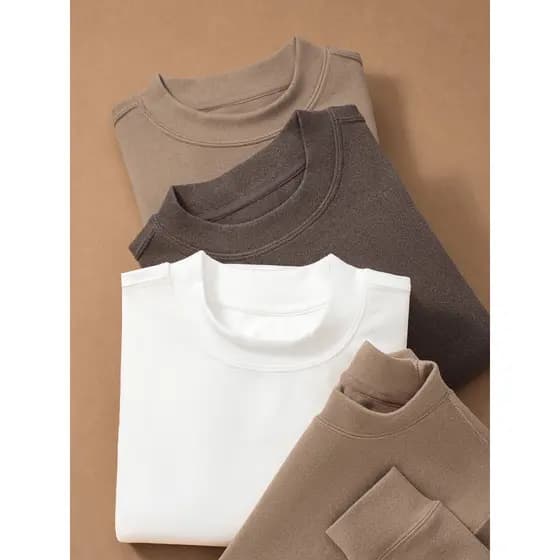 Novo estilo outono moletom masculino High-End sentir 280g sarja velo interior solto pequeno gola alta manga longa
