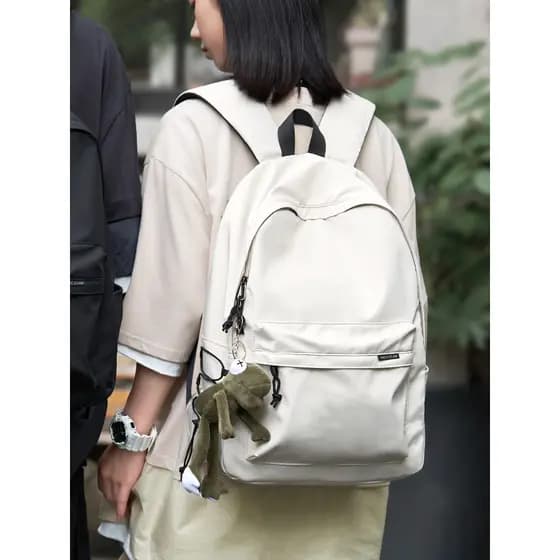 Simples mochila feminina estudante do ensino médio japonês Casual mochila de grande capacidade estudante universitário v