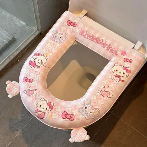 Kitty kitty tapete de toalete quatro estações Universal 2024 novo estilo à prova dwaterproof água adesivo menina toalete