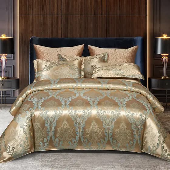Conjunto de cama de quatro peças não-algodão puro algodão lavado 2024 verão novo estilo capa de edredão de três peças ve