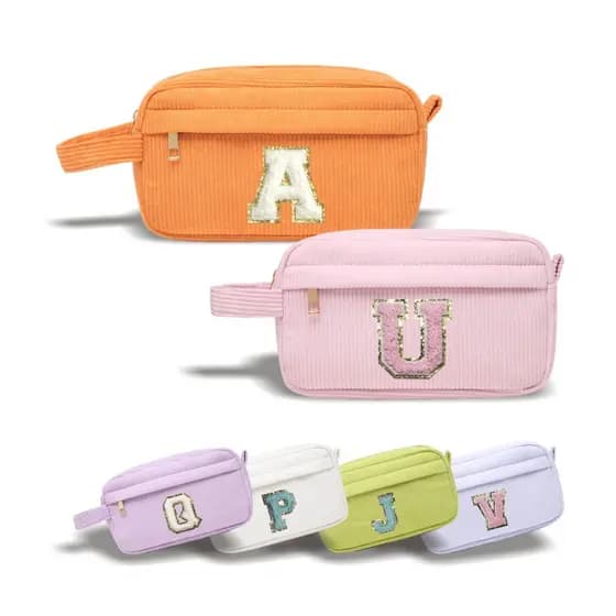 Novo estilo bolsa cosmética de veludo grande capacidade octogonal barra de armazenamento de cosméticos bolsa de higiene