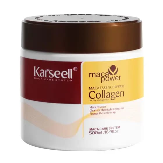 Produtos de Cuidado Capilar com Colágeno Kassel, Condicionador de Reparação Profunda, Máscara Capilar com Óleo de Argan