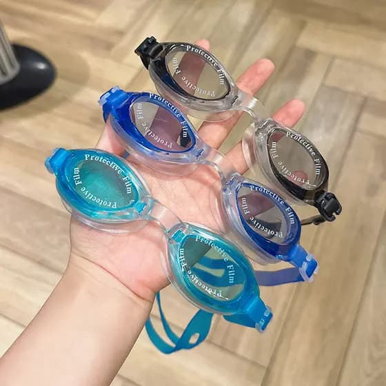 Crianças óculos de natação à prova dwaterproof água Anti-nevoeiro HD meninos meninas grande médio pequeno quadro óculos