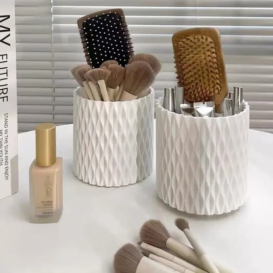 Porta Pinceis e Caneta Giratório para pincéis de maquiagem canetas organizador 360°